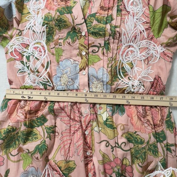 Soft Surroundings Bellicia Embroidered Midi Dress Womens Sz PM 3/4 Sleeves - Picture 11 of 12